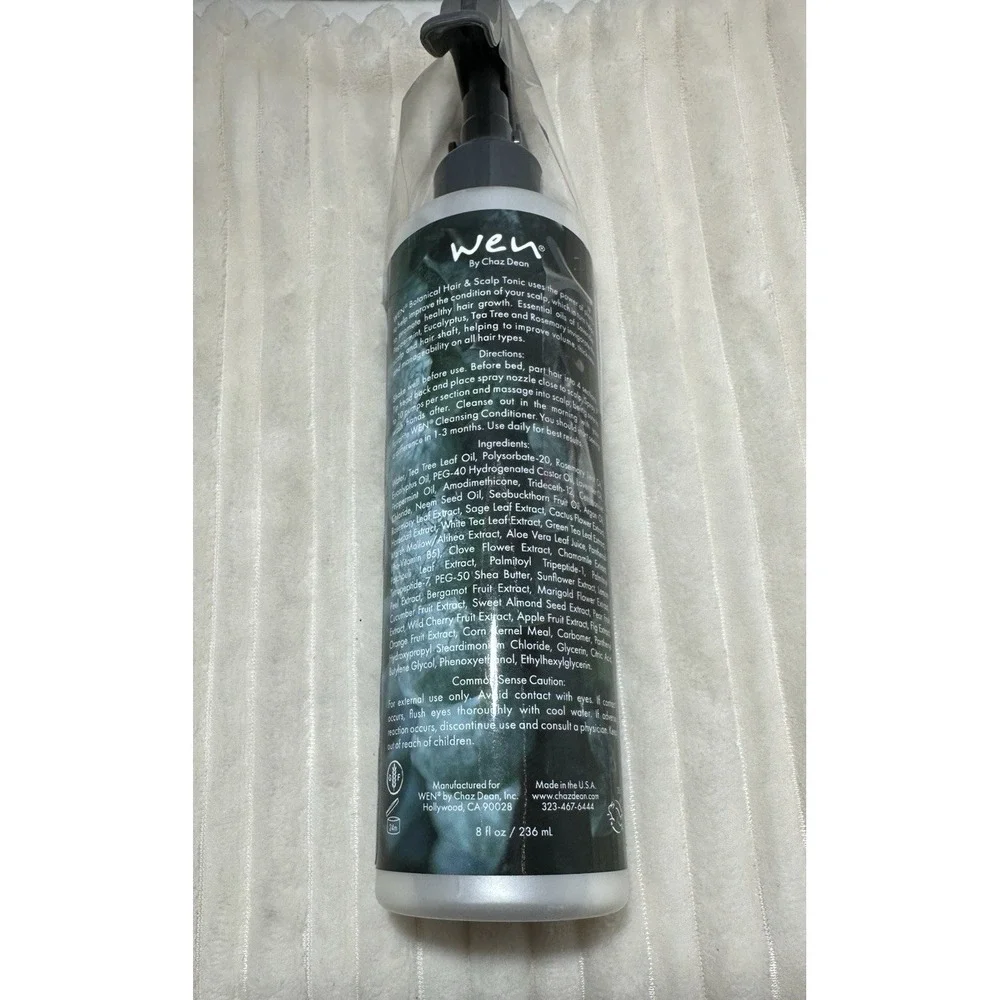 Wen By Chaz Dean Botanical Hair & Scalp Tonic- Made in USA- 8 oz NEW